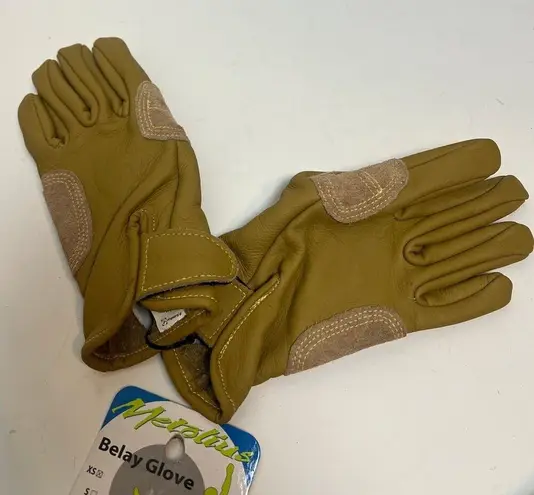 Metolius Belay Full Finger Rock Climbing Gloves NWT Sz. XS Tan