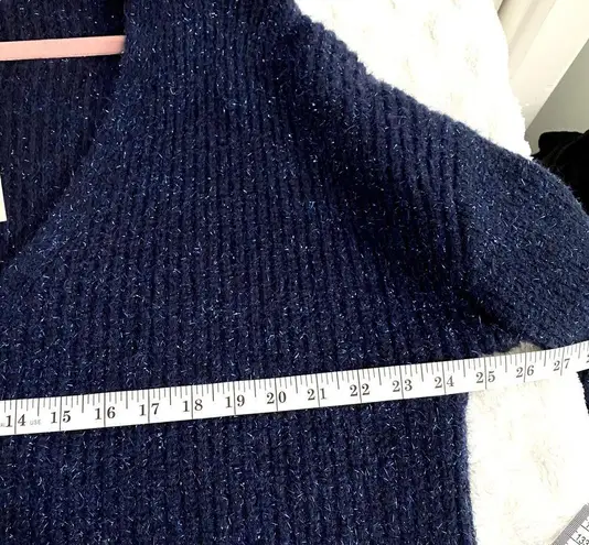 NEW Boden Navy Sparkle Ribbed V