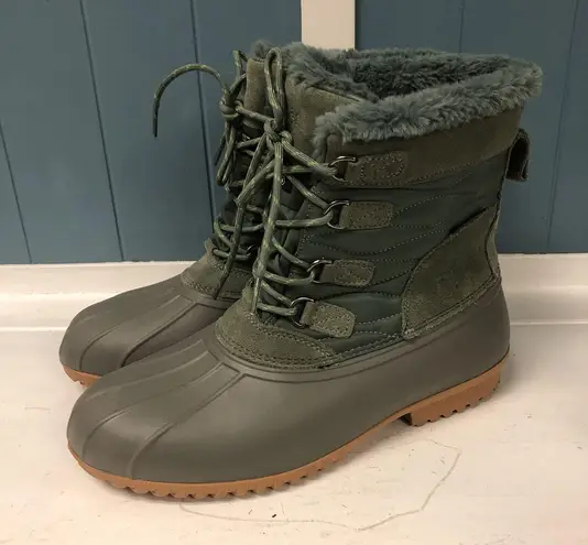 Propet Ingrid Lace Up Snow Womens Size 12 Casual Boots Wild Thyme Sage Green