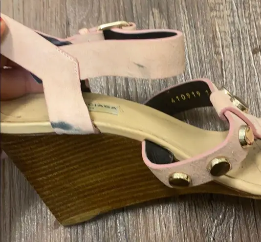 Balenciaga šHPš Studded leather wedge sandals