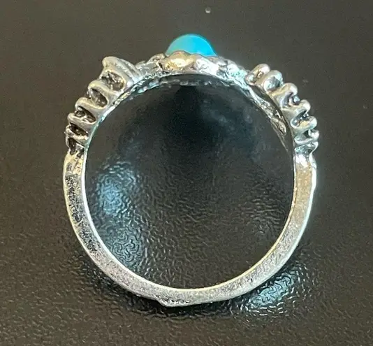 Turquoise stone ram ring size 5