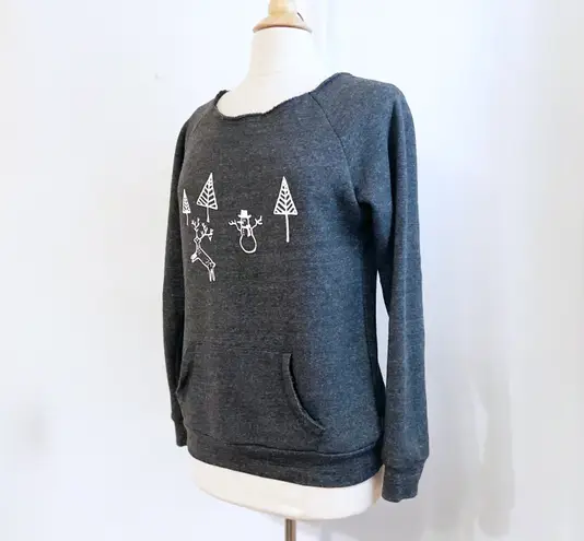 Alternative earth  Womens Gray Winter Long Sleeve Top Sweatshirt L Large EUC