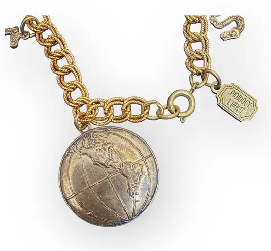 Pididdly Links Vintage Save the Earth Charm Bracelet