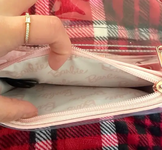 Lounge Fly Barbie Rose Gold Pouch and Clear Crossbody Bag