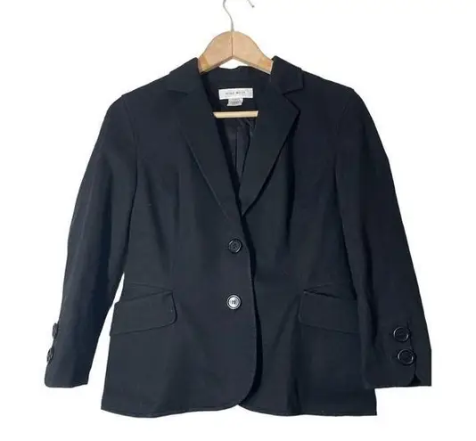 Nine West  Textured Black Blazer 4 office classic capsule