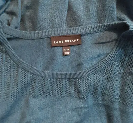 Lane Bryant  blue ruched side sweater