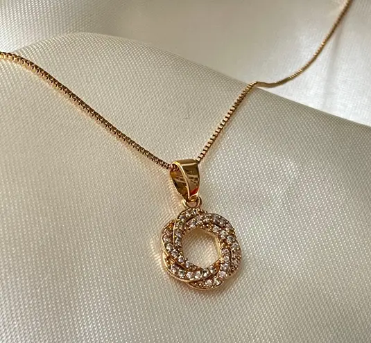 infinity Flower Diamond  Necklace