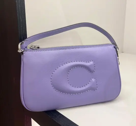 Coach Silver / Light Violet Smooth Leather Nolita 19 #CR364