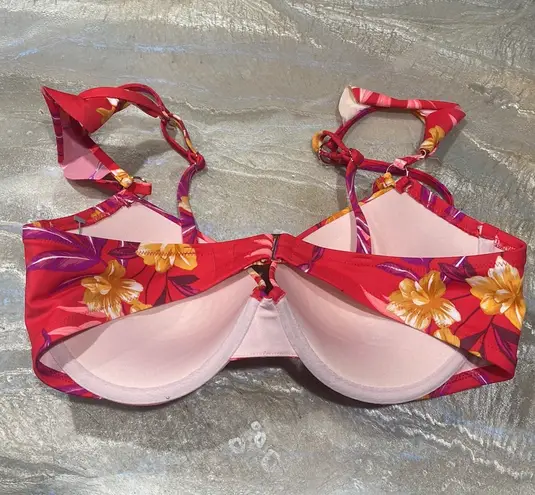 Shade & Shore Light Lift Ruffle Strap Bikini Top 36C / New without Tag thumbnail 4