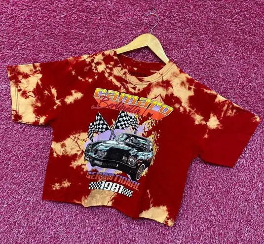 Camaro Berlinetta Sensational 1981 Promo Tie Dye Crop Top L