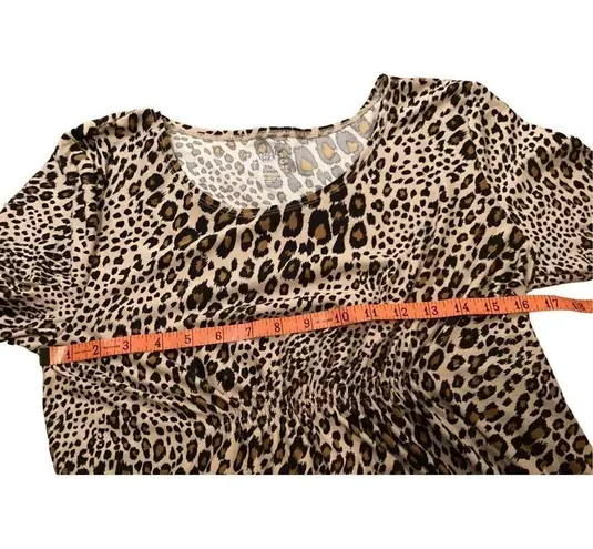 Time And Tru Leopard Maternity Long Sleeve Shirt Jungle Cat Animal Print