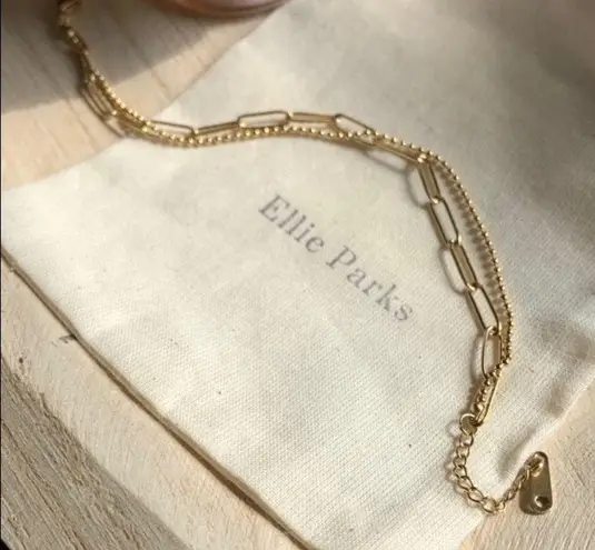 18K Gold layered paperclip bracelet