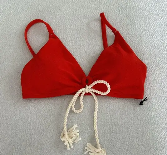 Robin Piccone Soliel Tie Front Bikini Top, Small, $118