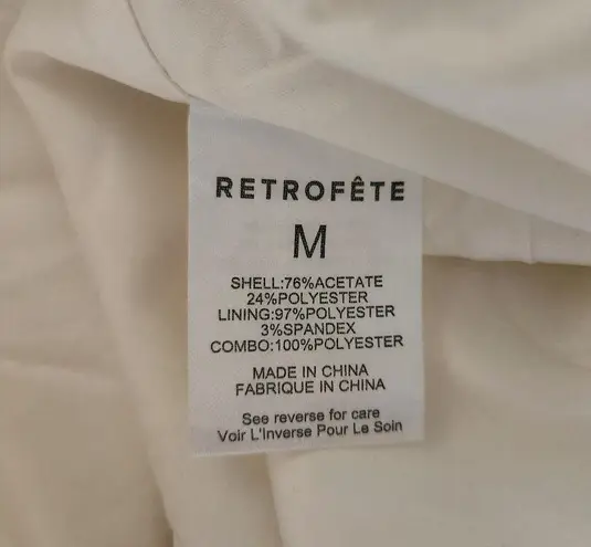Retrofête Retrofete Marcia Dress in White Size Medium Sleeveless Maxi Slip NWT