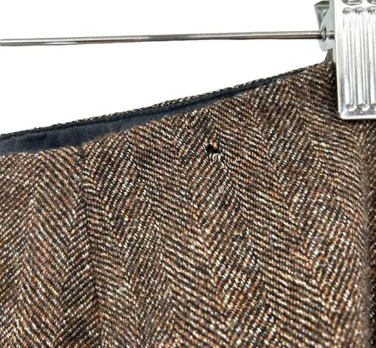 Ralph Lauren  Black Label Tweed Pencil Skirt in Brown Herringbone Size 10