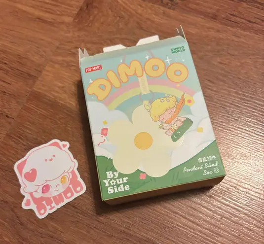 Popmart Dimoo by your side pendents Candy for You White