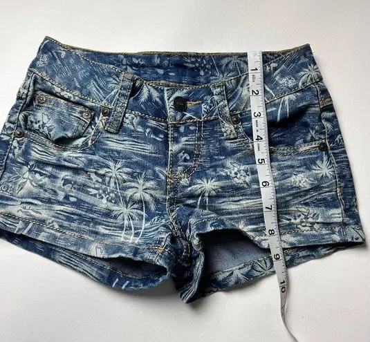 Delia's  Denim Shorts with Palm Prints Sz 00