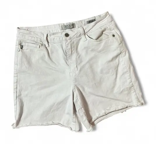 Judy Blue White Wide Leg Distressed Denim Shorts Women's Size 11 30