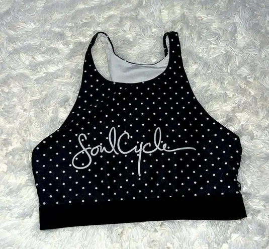Terez for Soulcycle Sports Bra/Legging Set Color Black W/White Polka Dots M EUC