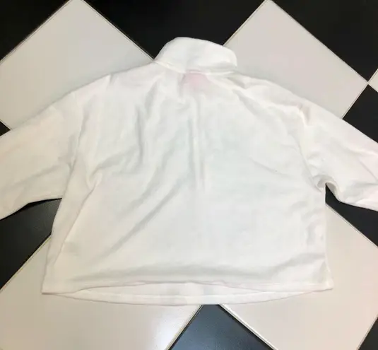 Stoney Clover Lane NWOT  x Target White Half Zip Terrycloth Sweatshirt Cropped M