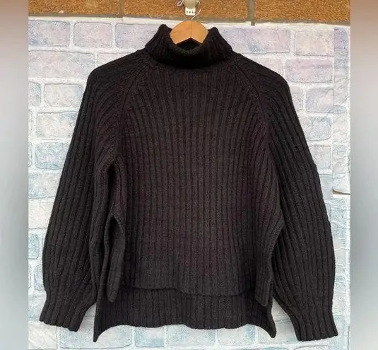 mother of pearl no frills chunky wool sweater small Black