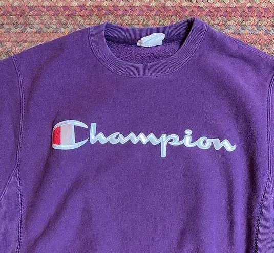 Champion  PURPLE REVERSE WEAVE PULLOVER SWEATSHIRT