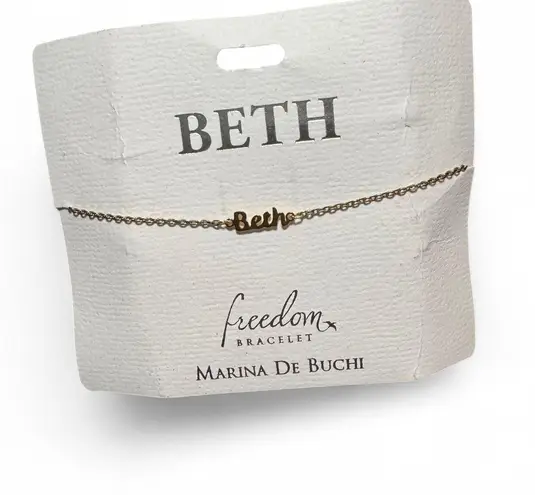 Marina De Buchi “Beth” Freedom Bracelet Gold Tone Adjustable Nickel-Free NWT
