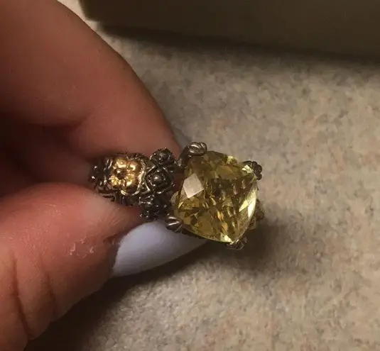 Barbara Bixby Lemon Citrine Ring 18K Gold