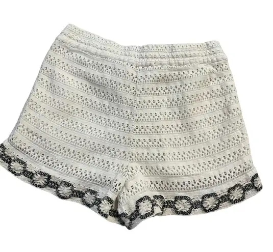 ZARA  Cream Shorts w/ Tassels Size Small | 20-8 - Image 2