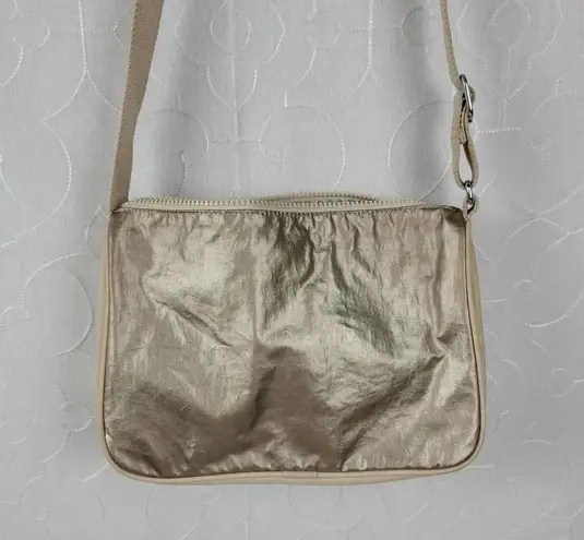 Kipling  Callie Womens Crossbody Bag Gold Metallic Lightweight Casual Purse Bag