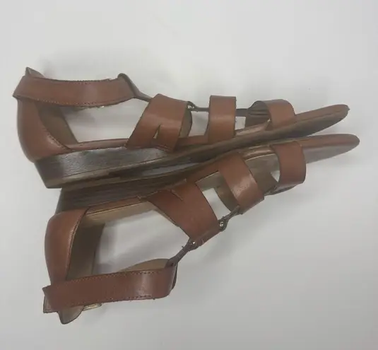 Naturalizer 'Jansin' Brown Leather Strappy Sandals Size 8W