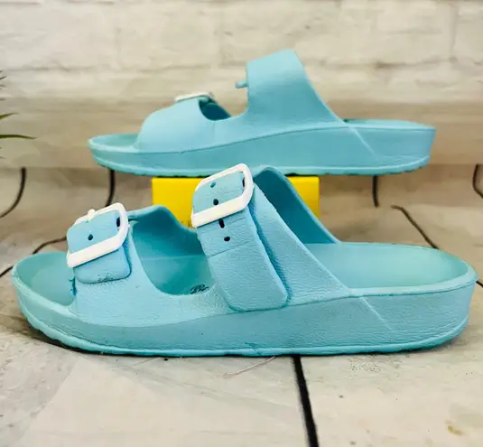 Boutique Tiffany Blue Foam Slides