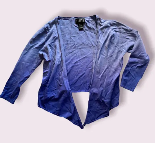 Y2K dip dyed open Waterfall cardigan Blue Size XS