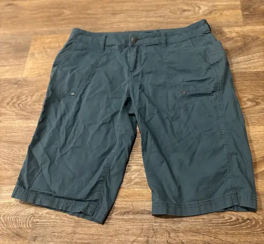 prAna Larissa Ripstop Bermuda Shorts – Blue Organic Cotton Hiking Performance 10