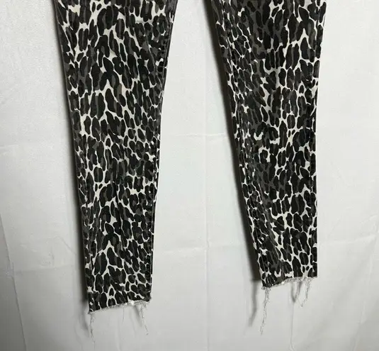 Driftwood Jackie Skinny Animal Chetta Print Black Gray Ivory Jeans Size 28