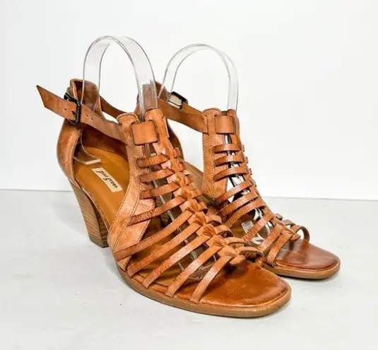 Paul Green  Christy Leather Sandal Tan Heeled Size 7.5 US 5 UK