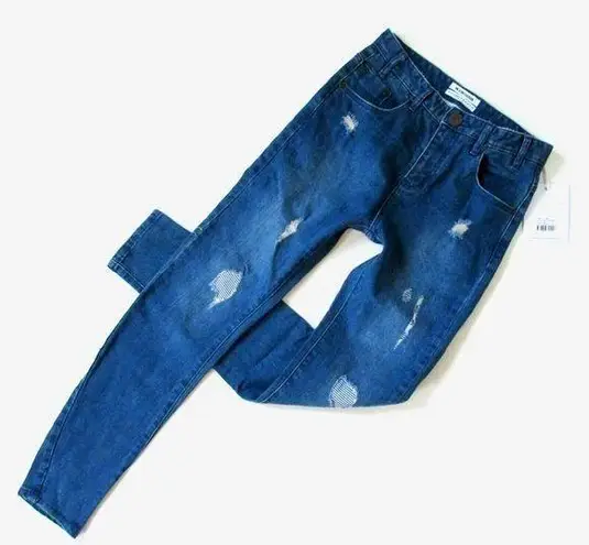 One Teaspoon NWT One x  Scallywags in Bleu Sabbath Stretch Skinny Jeans 25