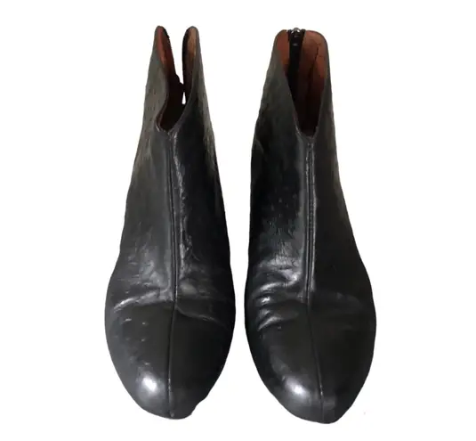 Eric Michael Black Leather Ankle Booties