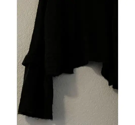 Wooden Ships  Mohair Wool Blend black tiered sleeve sweater m L