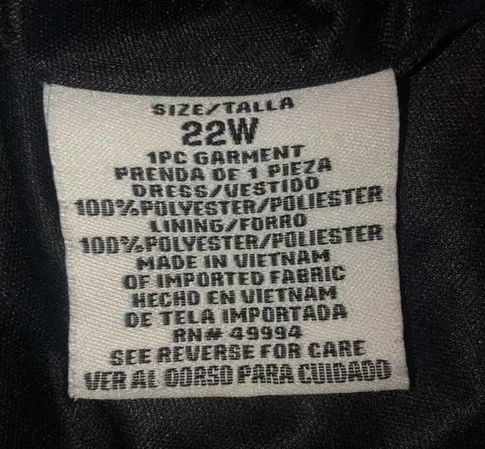 R & M Richards R&M Richard’s Black and silver sequin midi short sleeved dress size 22 w