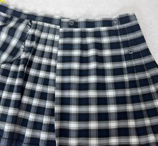 Flynn O’Hara Vintage School Academia Tartan Plaid Pleated Wrap Around Kilt Small