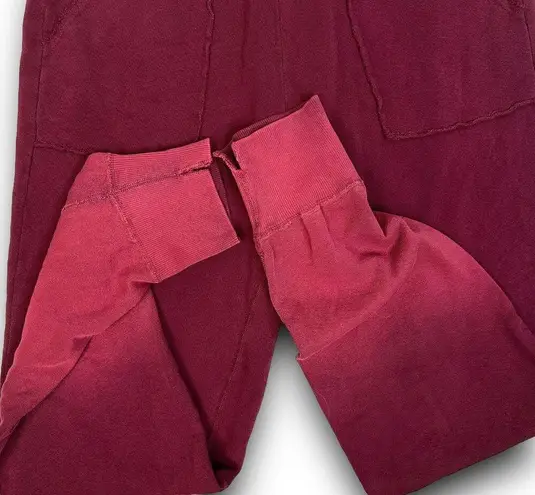 NEW Electric & Rose Feliz Cotton French Terry Jogger Relaxed Fit Maroon Small