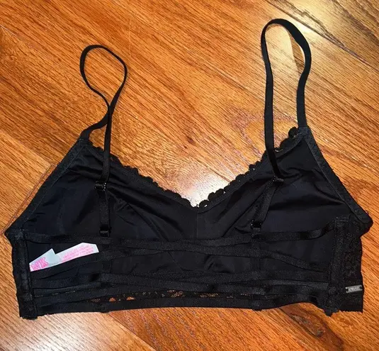 PINK - Victoria's Secret PINK black lacy bralette small 