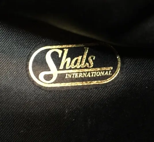 SHALS INTERNATIONAL Black Beaded Sequin Evening Bag