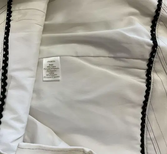 Caslon Ivory Dress Pin Striped Flared Lined Size 20W Pants Brand New With Tag