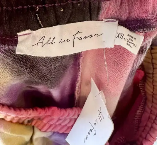 All in Favor NWT French Terry Tie Dye Pull On Shorts - Size: XS