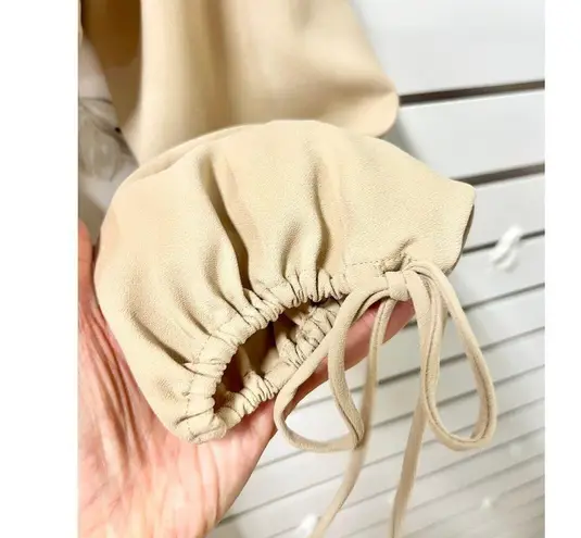 L'Academie Lalisa Blouson Sleeve Cut-Out Maxi Dress Taupe Women's Size XXS / XS