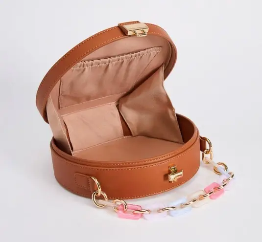 Woven Straw Canteen Crossbody Bag Tan