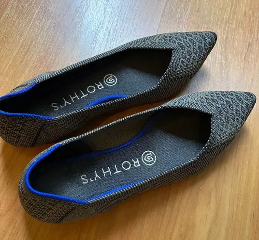 Rothy's RARE Walnut Python Point Flats