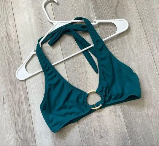 Milly Cabana Bikini Top halter ring womens Teal (small) swim beach summer bright